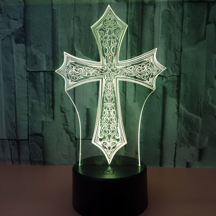 lampe chrétienne croix gothique