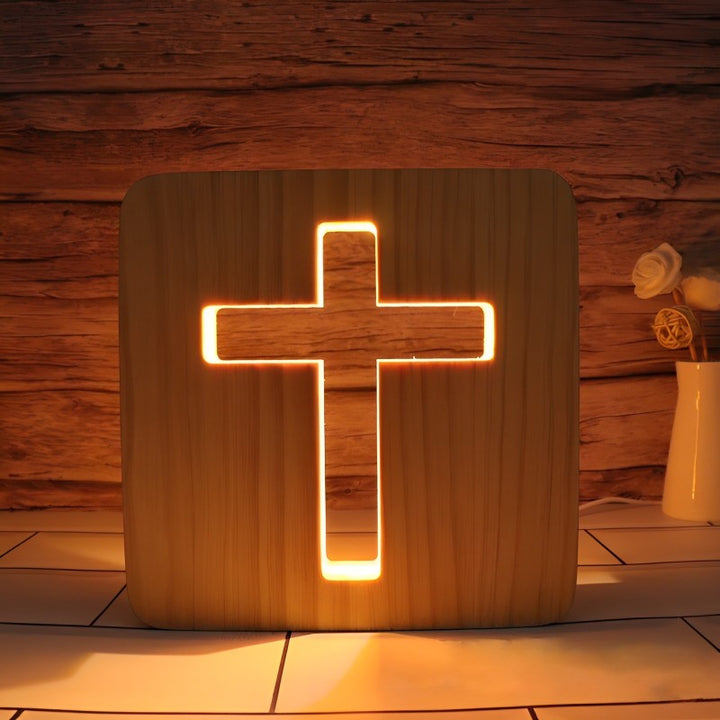 lampe chrétienne croix