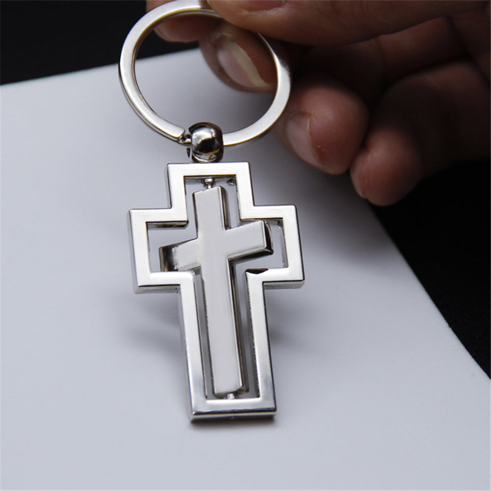 porte-clés chrétien croix