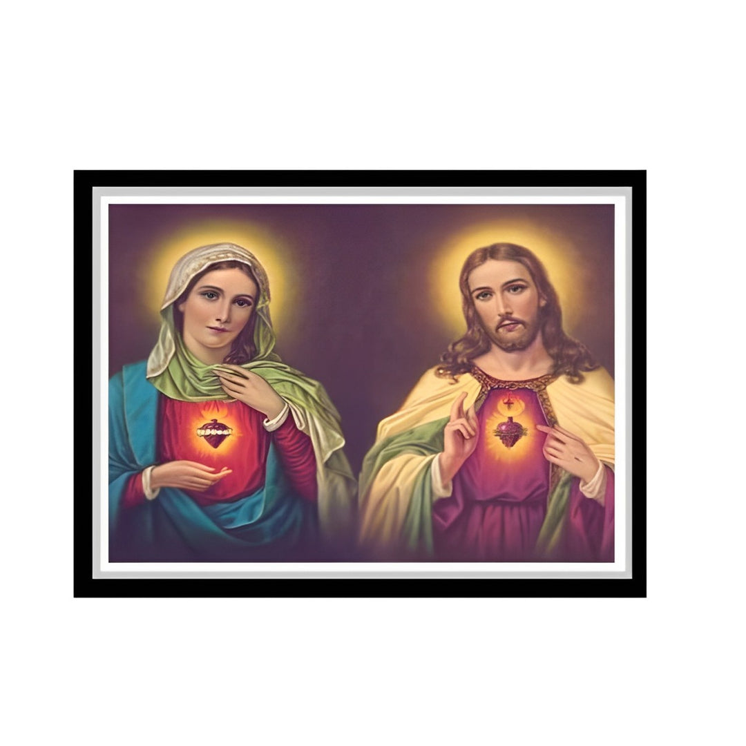 Tableau Chrétien Jésus & Marie