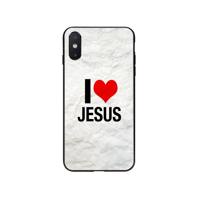 coque de téléphone chrétienne i love jésus 